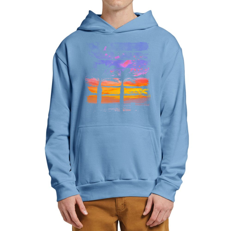 Palm Trees T  Shirt A Beautiful Painting That Shows The Atmosphere Of Urban Pullover Hoodie by protectiveblackening | Artistshot