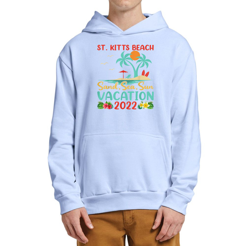 Beach Vacation 2022 Retro Lost Paradise St. Kitts Beach Urban Pullover Hoodie by Tiktify | Artistshot