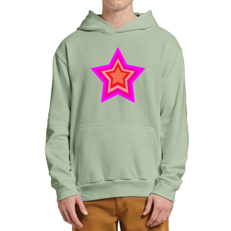 Lightning Star Red Star Orange Star Yellow Star Peach Star Teal Star Urban Pullover Hoodie by Terasshot | Artistshot