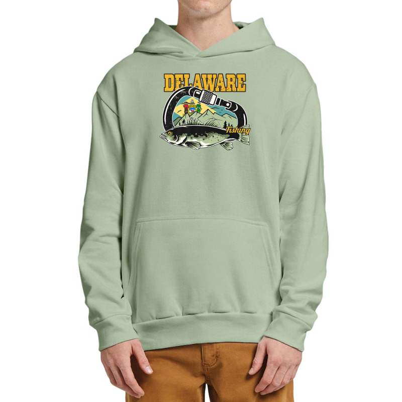 Retro Carabiner Delaware Fishing Premium Urban Pullover Hoodie | Artistshot