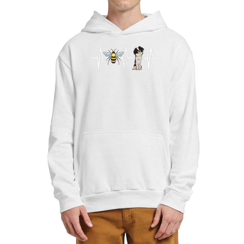 Honey Bee Japanese Chin Heartbeat Dog Lover T Shirt Urban Pullover Hoodie | Artistshot