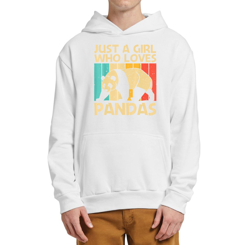 Funny Panda Design For Girls Women Panda Bear Animal Lovers Urban Pullover Hoodie | Artistshot