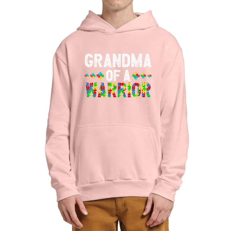 Grandma Of A Warrior Proud Grandma Autism Urban Pullover Hoodie | Artistshot