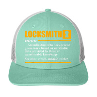 Locksmith Definition Lock Picking Locksmithing Lover Graphic Snapback Trucker Cap | Artistshot