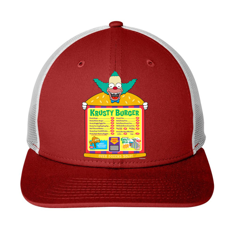 The Simpsons Krusty The Clown Krusty Burger Menu Snapback Trucker Cap by longdanouj | Artistshot