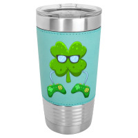 Irish Gamer Controller Shamrock Boys Men St Patricks Day T Shirt Leatherette Tumbler | Artistshot