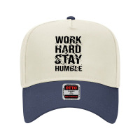 Work Hard Stay Humble Typography Adjustable Baseball Cap | Artistshot