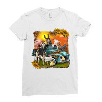 Farm Truck With Farm Animals Ladies Fitted T-shirt | Artistshot