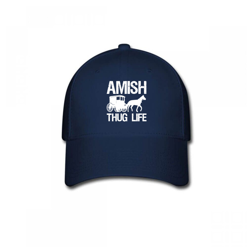 Amish Thug With Horse & Buggy Gangster Baseball Cap | Artistshot