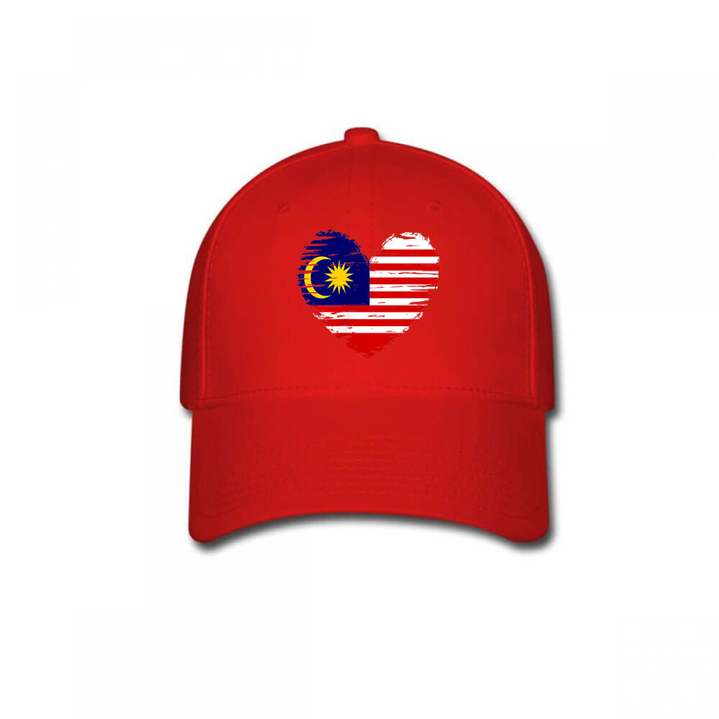 Malaysia Heart Outfit   Malaysia Heart Flag I Love Malaysia Baseball Cap by bambi | Artistshot