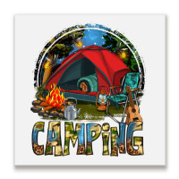 Camping Metal Print Square | Artistshot