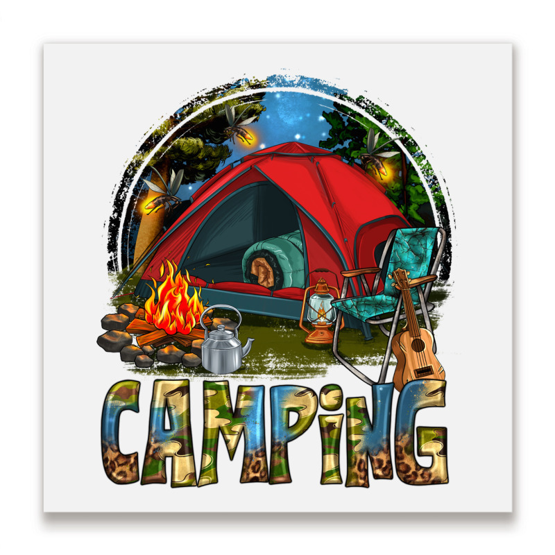 Camping Metal Print Square | Artistshot