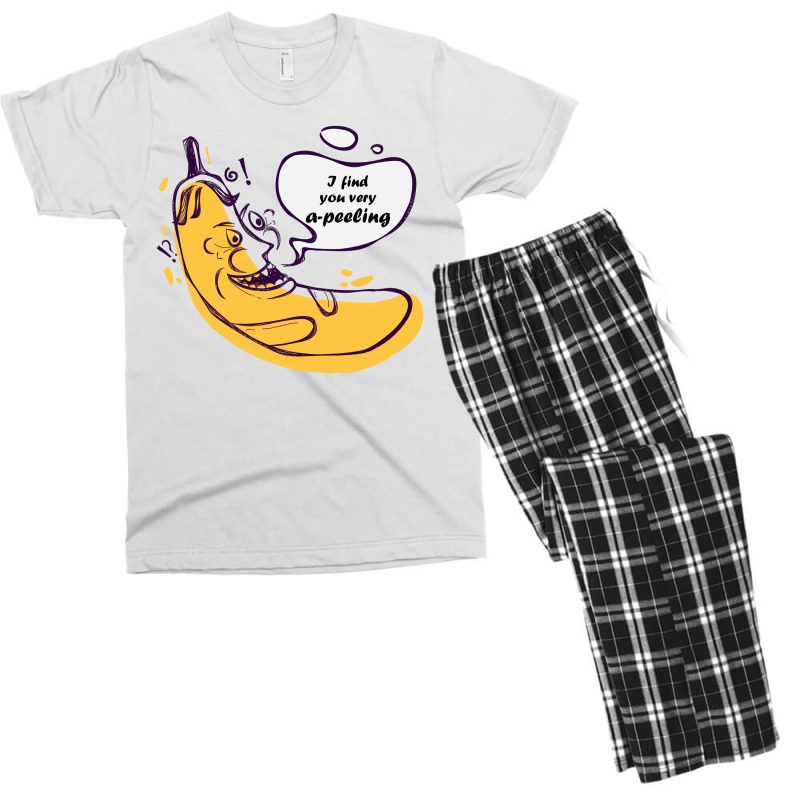 Laughing Banana Men's T-shirt Pajama Set | Artistshot