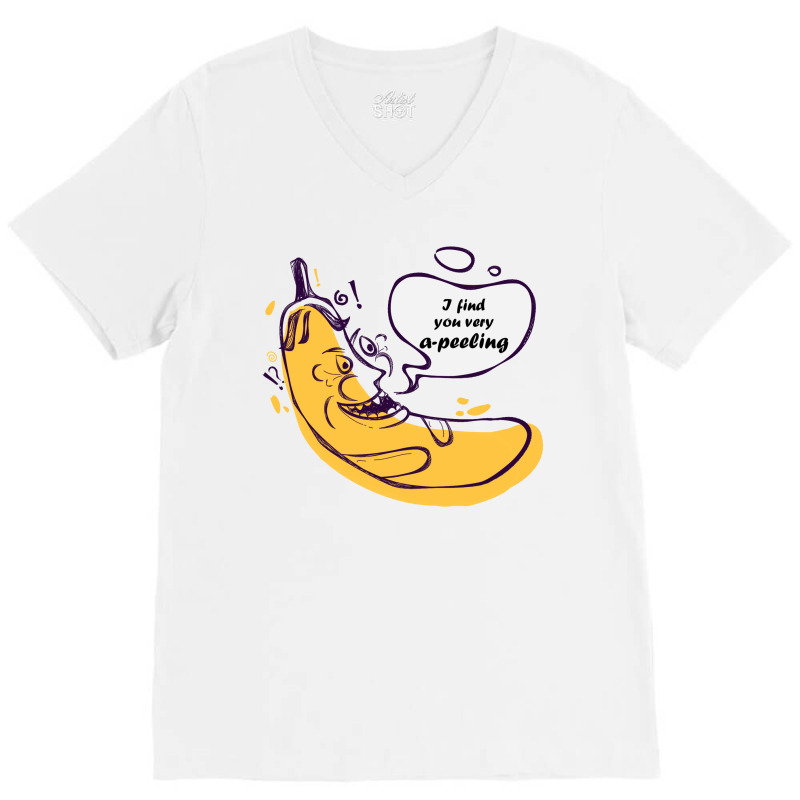 Laughing Banana V-neck Tee | Artistshot