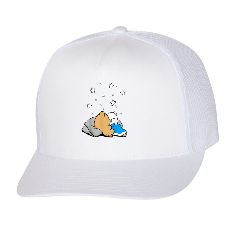 Milk Mocha Bear Sleeping Under The Stars Love Kiss Valentine Trucker Cap by Newest | Artistshot