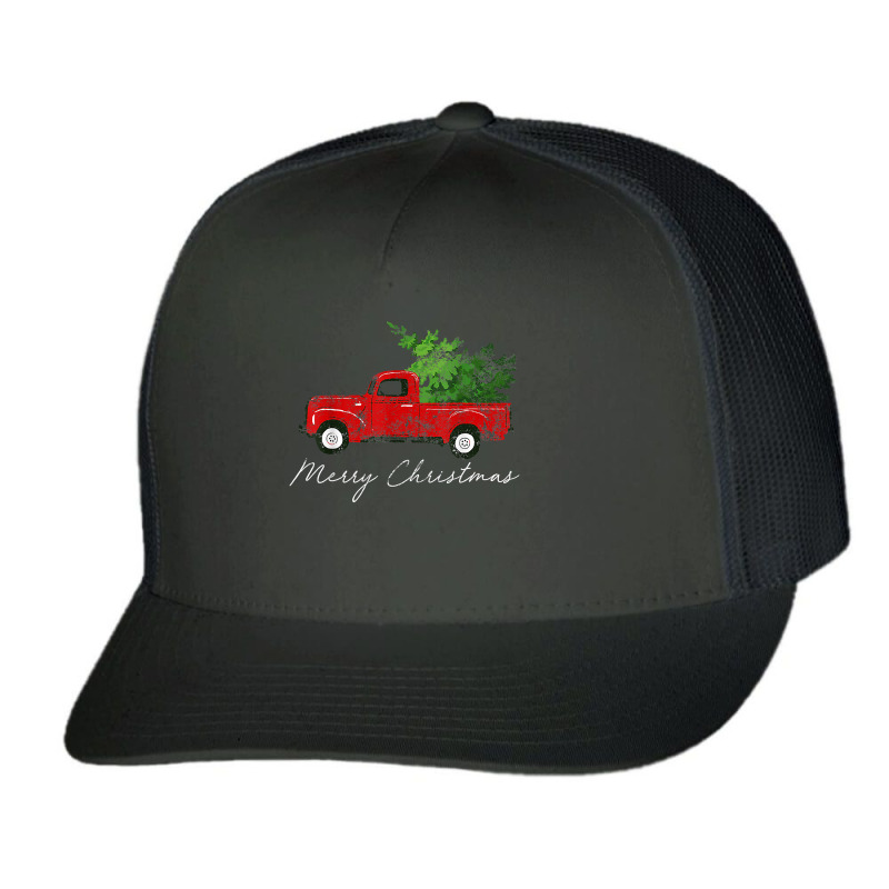 Vintage Wagon Christmas Tree On Car Xmas Vacation T-shirt Trucker Cap by cm-arts | Artistshot