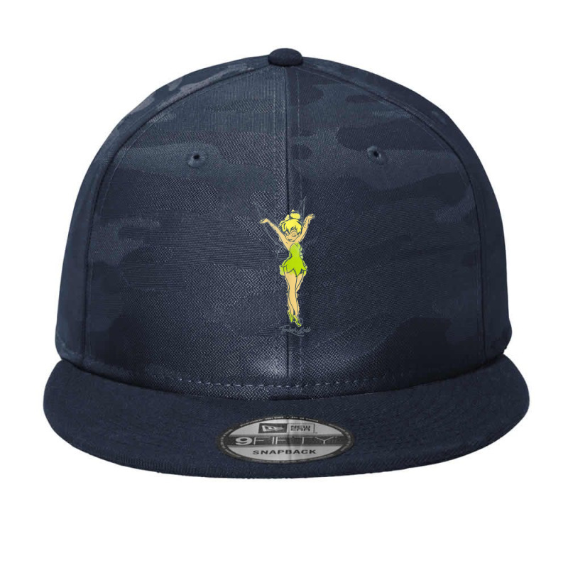 Peter Pan Tinker Bell Watercolor Sketch Camo Snapback by Anitabostic | Artistshot