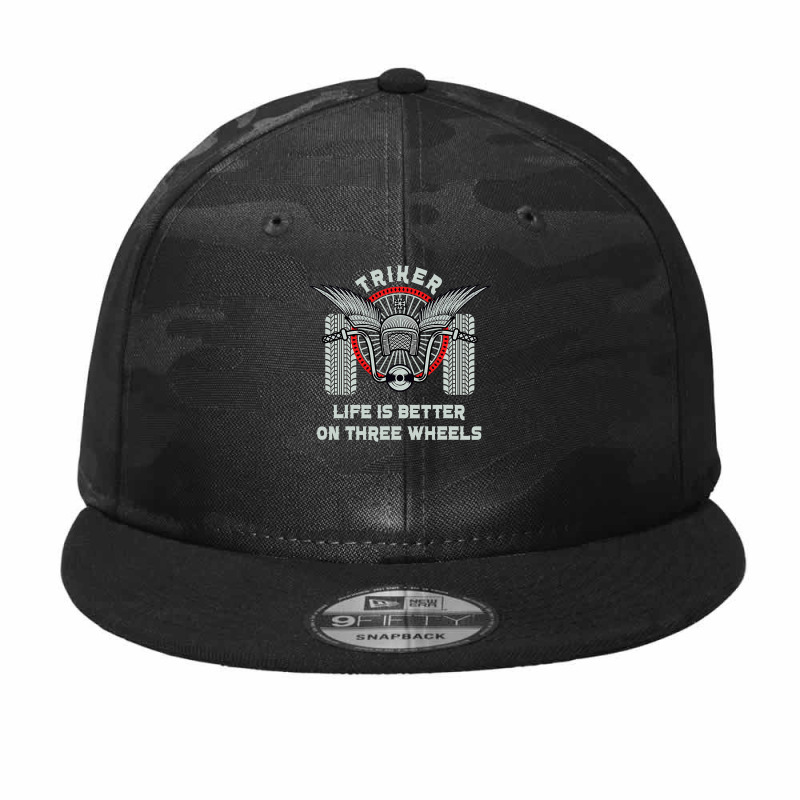 Motorcycle Trike Biker Motortrike Triker Motor Bike Gift Camo Snapback by new121 | Artistshot