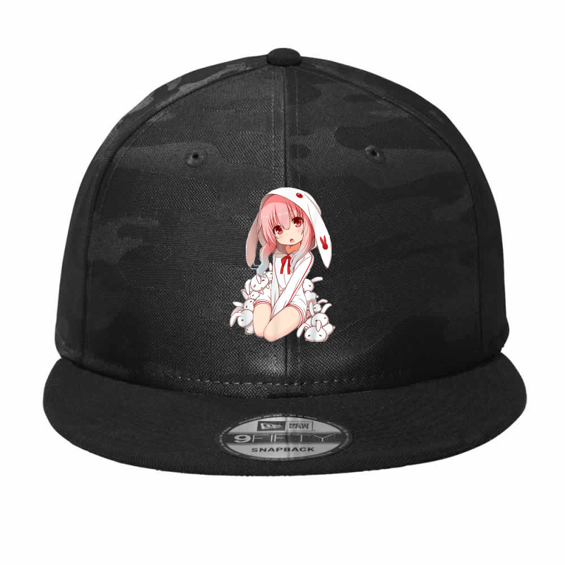 Kawaii Anime Girl Easter Bunny Atomic Bullfrog Studios Camo Snapback by cm-arts | Artistshot