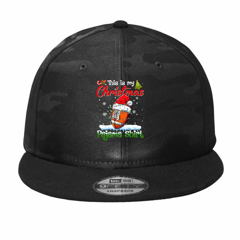 Football This Is My Christmas Football Pajama Xmas Mens Boys Kids 392 Camo Snapback by pester | Artistshot