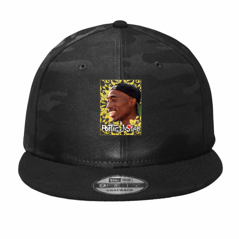 Poetic Justice Floral Background Portrait Camo Snapback | Artistshot