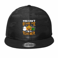 Halloween 2022 You Cant Scare Me Im A Teacher Scary Ghost Camo Snapback | Artistshot