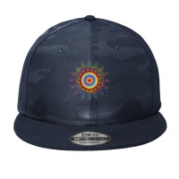 Mandala Sacred Geometry Prana Art Yoga Mantra Om Good Vibe Camo Snapback | Artistshot