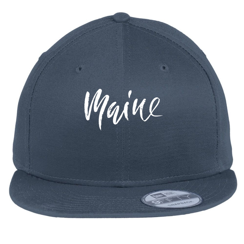 Retro Maine Heaven Flat Bill Snapback Cap by rondeyadi | Artistshot