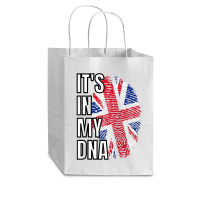 Its In My Dna British Flag United Kingdom Fingerprint Raglan Baseball Cub Paper Bag - 8 X 4 1/2 X 10 1/4 | Artistshot