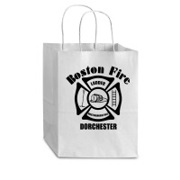 Boston Fire Department Ladder 7 King Of The Hill  Dark Print T Shirt Cub Paper Bag - 8 X 4 1/2 X 10 1/4 | Artistshot