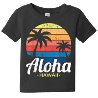 Hawaiian Summer Tropical Sunset Palm Trees Aloha Hawaii T Shirt Baby Tee | Artistshot