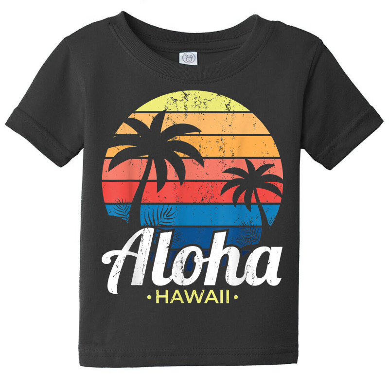 Hawaiian Summer Tropical Sunset Palm Trees Aloha Hawaii T Shirt Baby Tee by nazhirgoodie | Artistshot