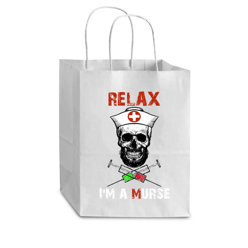 Funny Murse Male Nurse Gift Cub Paper Bag - 8 X 4 1/2 X 10 1/4 | Artistshot