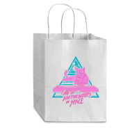 Cats On Synthesizers In Space - Neon T-shirt Cub Paper Bag - 8 X 4 1/2 X 10 1/4 | Artistshot