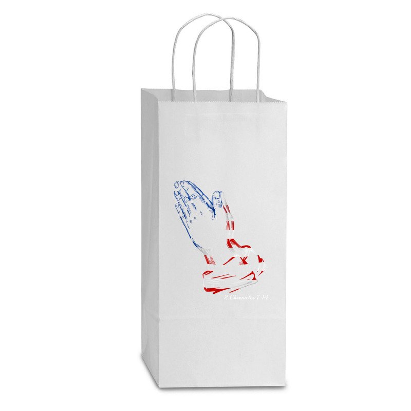 Christians Pray For America 2 Chronicles 714 Praying Hands Double Wine Paper Bag - 6 1/2 X 3 1/2 X 12 3/8 | Artistshot