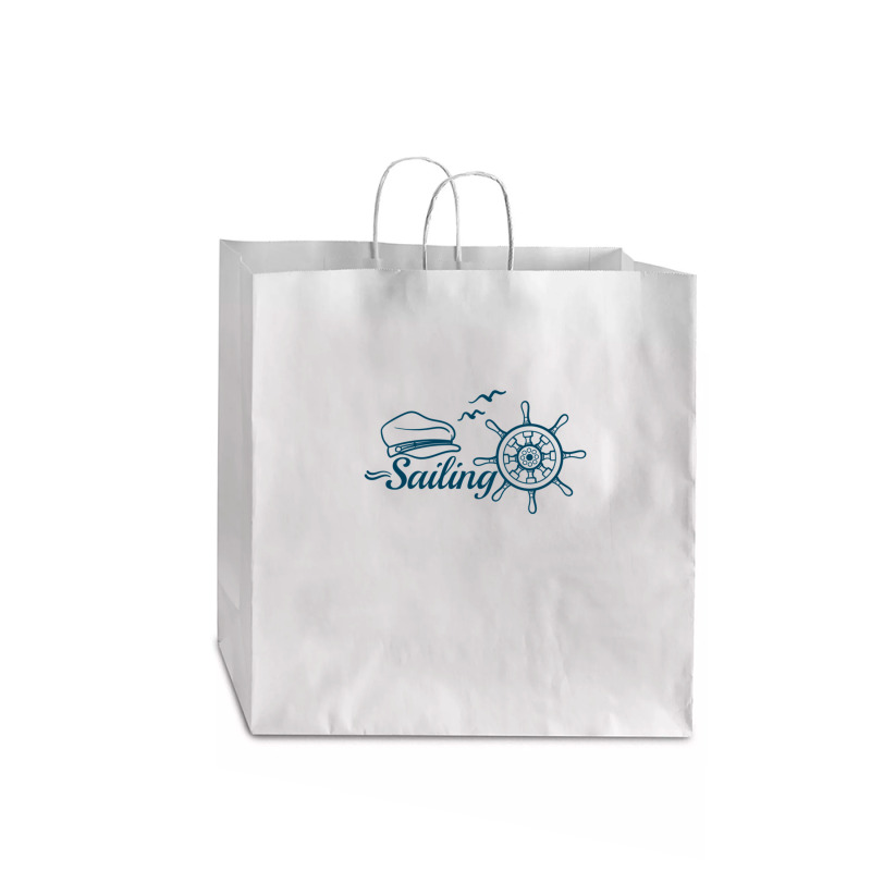 Sailing Badge With Handwheel Jumbo Paper Bag - 18 X 7 X 18 3/4 | Artistshot