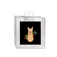 Fa La La La Llama Christmas Santa  Sleeveless Top Jumbo Paper Bag - 18 X 7 X 18 3/4 | Artistshot