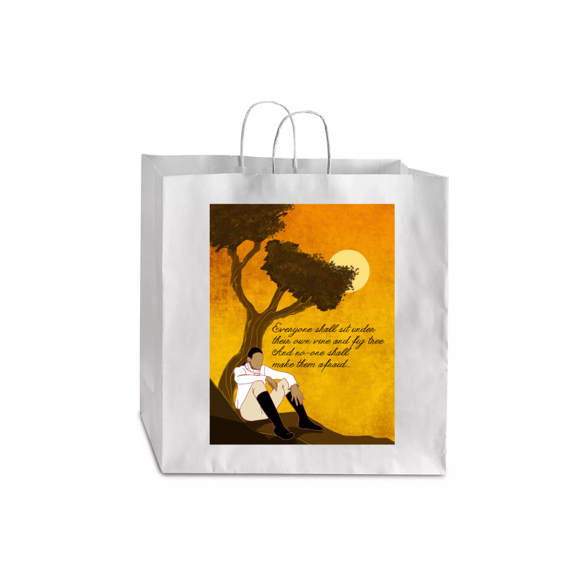 Vine And Fig Tree Artwork Jumbo Paper Bag - 18 X 7 X 18 3/4 | Artistshot