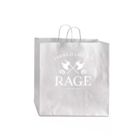 Barbarian - I Would Like To Rage Jumbo Paper Bag - 18 X 7 X 18 3/4 | Artistshot