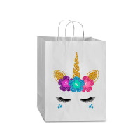 Womens Unicorn Face Halloween Costume Idea And Birthday Outfit Tank To Mart Paper Bag -13 X 7 X 17 | Artistshot