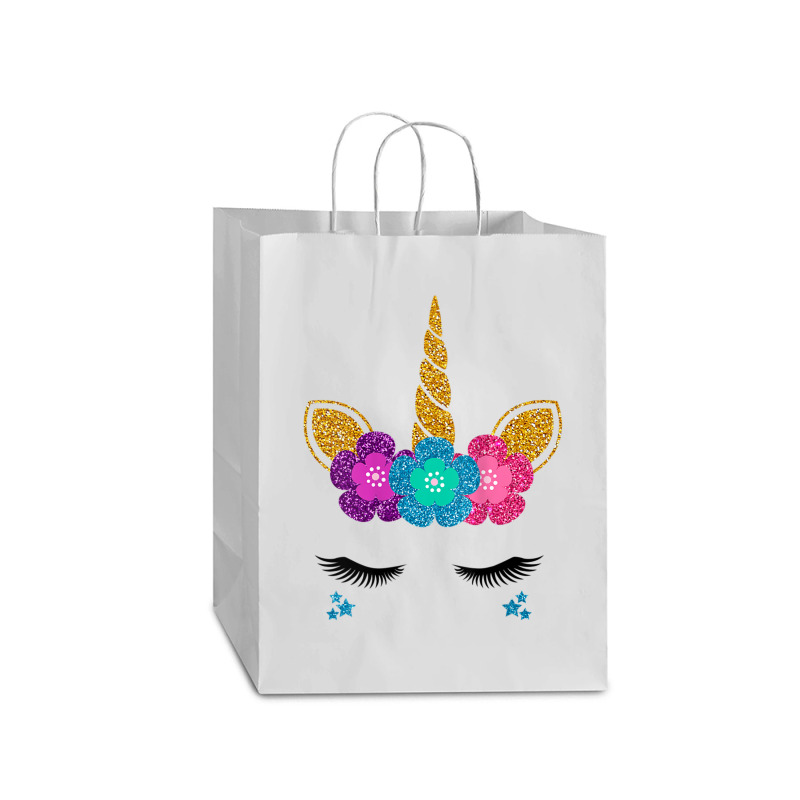 Womens Unicorn Face Halloween Costume Idea And Birthday Outfit Tank To Mart Paper Bag -13 x 7 x 17 by cm-arts | Artistshot