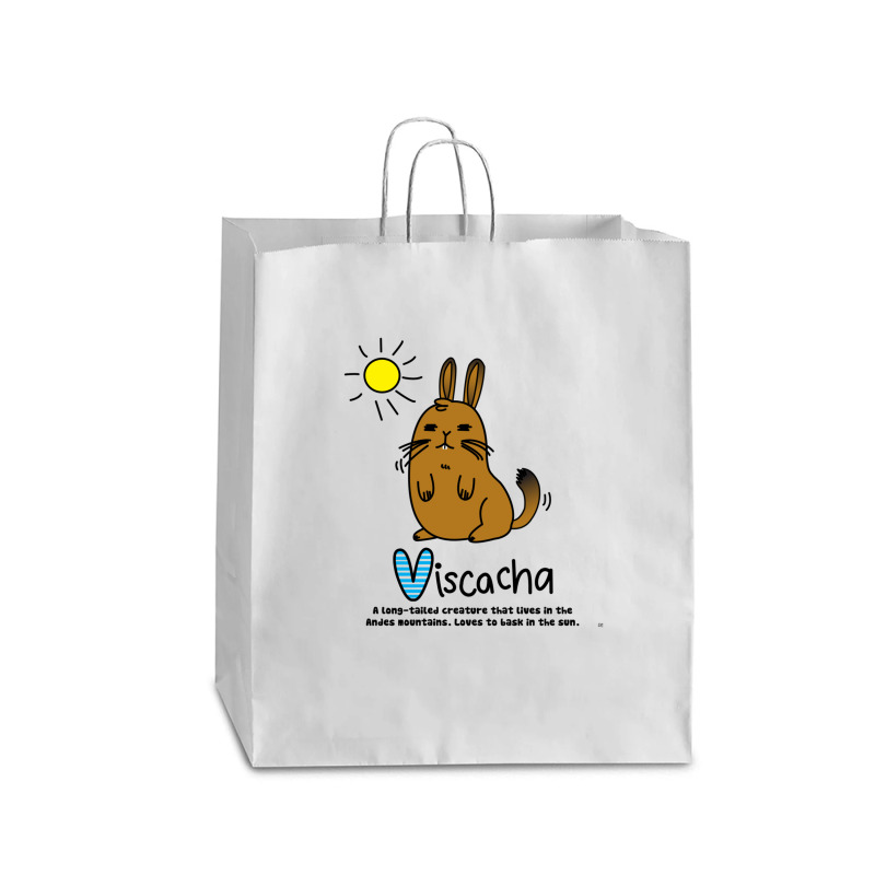 V Is For Viscacha Queen Paper Bag - 16 X 6 X 19 1/4 | Artistshot