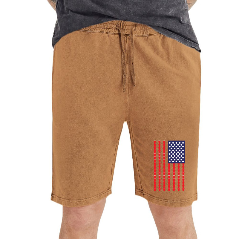 Beer Pong American Flag Vintage Short | Artistshot