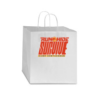 Camp Cretaceous Run Hide Survive Star Paper Bag - 13 X 7 X 13 | Artistshot