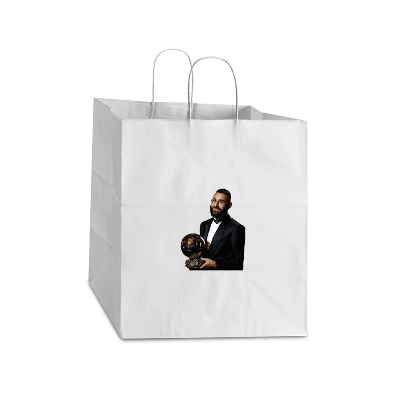 Karim Benzema Ballon D'or 2022 Take Out Paper Bag - 14 X 10 X 15 1/2 | Artistshot