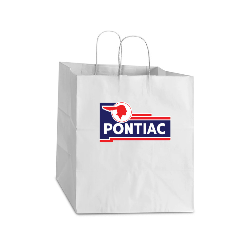 Retro Pontiac Classic Car Dealership Sign Take Out Paper Bag - 14 X 10 X 15 1/2 | Artistshot