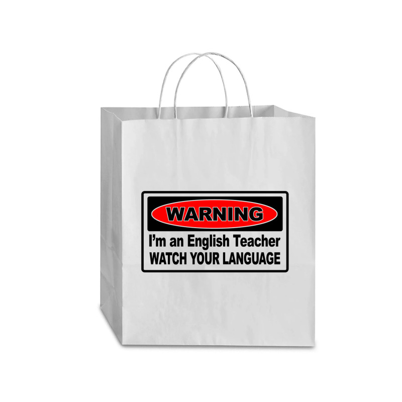 Watch Your Language English Teacher Traveler Paper Bag -13 X 6 X 15 3/4 | Artistshot