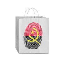 Angolan Flag Angola Fingerprint T Shirt Traveler Paper Bag -13 X 6 X 15 3/4 | Artistshot