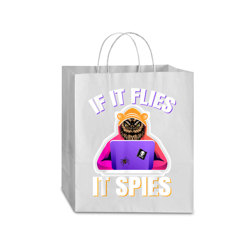 If It Flies It Spies Conspiracy Theory Bird Surveillance Traveler Paper Bag -13 x 6 x 15 3/4 by ROGERWILLIAMWARD | Artistshot