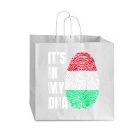 Fingerprint Dna Biometry Hungarian Flag T Shirt Vogue Paper Bag - 16 X 6 X 12 | Artistshot